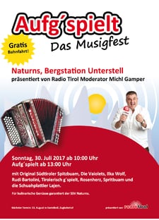 Aufg'spielt - Das Musigfest am 30. Juli 2017