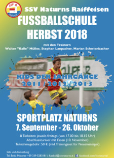 SSV Naturns Fußballschule Herbst 2018