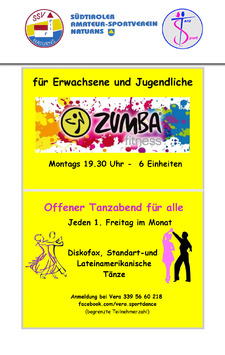 Sporttanz: Zumba Fitness & Offener Tanzabend