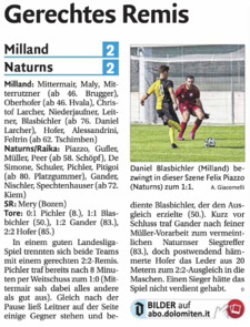 Gerechtes 2-2 Unentschieden in Milland