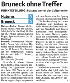 0-0 gegen Tabellenführer Bruneck