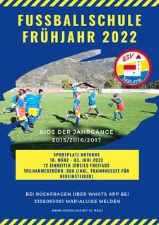 Fußballschule Frühjahr 2022