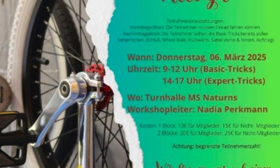 Einrad-Workshop am 6. März in Naturns