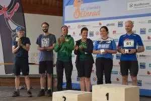 Die Organisatoren der 3 Etappen: Tommaso u. Giovanni (Cles), Elisabeth u. Josef (Naturns) , Ida u. P