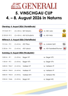 Folgende Spiele werden stattfinden