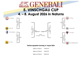 Turnierbaum des 5. Generali Vinschgau Cups 2026